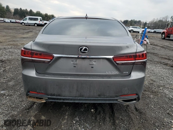 2018 Lexus LS 500 with VIN JTHC51FF7J5003545, listed as a Copart auction lot 43727705 with Not provided miles and Salvage title. Bid and sale history available at DreamBid. Image 6.