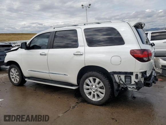 2018 Toyota Sequoia Platinum with VIN 5TDDY5G17JS159344, listed as a Copart auction lot 69950224 with 117,732 mi miles and Salvage Title. Bid and sale history available at carsss.com. Image 2.