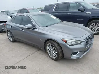 2018 Infiniti Q50 3.0t LUXE with VIN JN1EV7AP1JM362833, listed as a IAAI auction lot 41934415 with 91,970 mi miles. Bid and sale history available at carsss.com. Image 1.