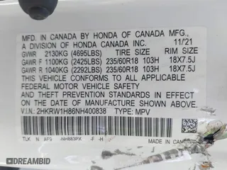2022 Honda CR-V EX-L with VIN 2HKRW1H86NH400838, listed as a IAAI auction lot 41634694 with 1 mi miles. Bid and sale history available at carsss.com. Image 9.