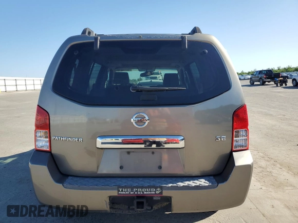 2005 Nissan Pathfinder LE with VIN 5N1AR18U35C736200, listed as a Copart auction lot 52215615 with 166,451 mi miles and Clean title. Bid and sale history available at DreamBid. Image 6.