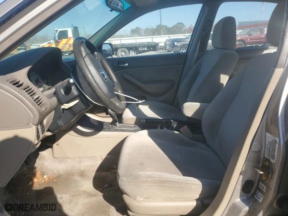 2002 Honda Civic LX with VIN 2HGES16542H534708, listed as a Copart auction lot 47624235 with NaN miles and Clean Title. Bid and sale history available at carsss.com. Image 7.