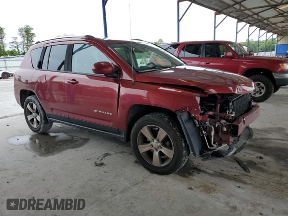 2017 Jeep Compass High Altitude with VIN 1C4NJDEB1HD109608, listed as a Copart auction lot 58195745 with 76,547 mi miles and Salvage title. Bid and sale history available at DreamBid. Image 4.