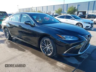 2025 Lexus ES with VIN 58ADA1C11SU059356, listed as a IAAI auction lot 41282747 with 96 mi miles. Bid and sale history available at carsss.com. Image 1.