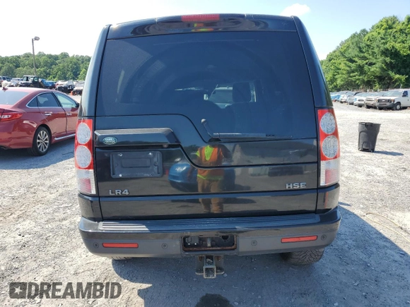 2011 Land Rover LR4 HSE with VIN SALAG2D43BA557032, listed as a Copart auction lot 63202195 with 181,513 mi miles and Salvage title. Bid and sale history available at DreamBid. Image 6.