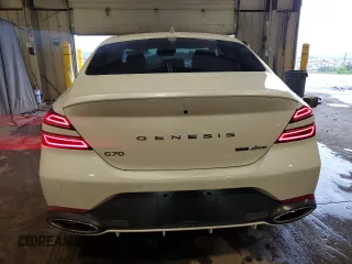 2023 Genesis G70 3.3T z VIN KMTG54TE1PU132414, wystawiony jako Copart lot #57120935 z przebiegiem 22 360 mil mil oraz Szkoda całkowita • Salvage title. Historia ofert i sprzedaży dostępna na DreamBid. Obrazek 6.