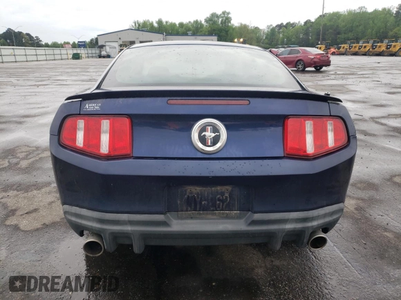 2010 Ford Mustang V6 with VIN 1ZVBP8AN3A5146553, listed as a Copart auction lot 52109285 with 252,708 mi miles and Salvage Title. Bid and sale history available at DreamBid. Image 6.