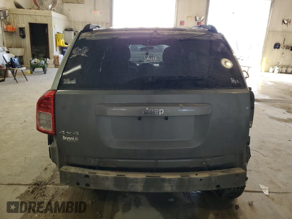 2013 Jeep Compass Sport with VIN 1C4NJDBB5DD129407, listed as a Copart auction lot 43048325 with 118,755 mi miles and Salvage Title. Bid and sale history available at carsss.com. Image 6.