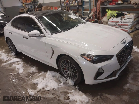 2020 Genesis G70 3.3T with VIN KMTG34LE6LU053580, listed as a IAAI auction lot 41220095 with 75,219 mi miles and . Bid and sale history available at DreamBid. Image 1.