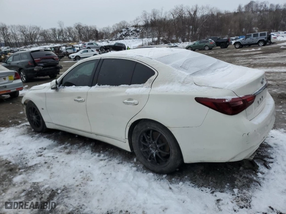 2019 Infiniti Q50 3.0t LUXE with VIN JN1EV7AP6KM519354, listed as a Copart auction lot 44711595 with 34,342 mi miles and Salvage Title. Bid and sale history available at carsss.com. Image 2.