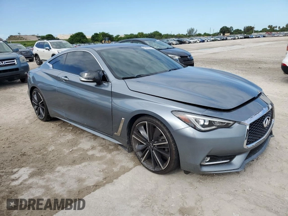 2017 Infiniti Q60 Premium with VIN JN1EV7EK4HM363368, listed as a Copart auction lot 63076615 with 77,198 mi miles and Salvage title. Bid and sale history available at DreamBid. Image 4.
