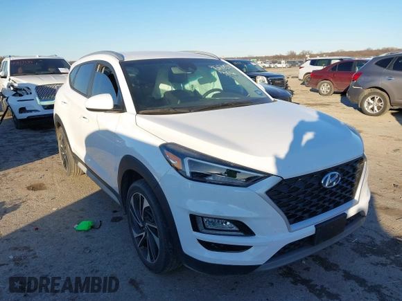 2019 Hyundai Tucson Sport with VIN KM8J33AL1KU838499, listed as a IAAI auction lot 41317832 with 71,594 mi miles. Bid and sale history available at carsss.com. Image 1.