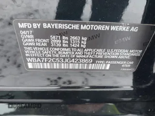 2018 BMW 7 Series ALPINA B7 xDrive with VIN WBA7F2C53JG423869, listed as a IAAI auction lot 41126241 with 70,760 mi miles. Bid and sale history available at carsss.com. Image 9.