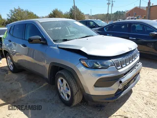 2022 Jeep Compass Sport with VIN 3C4NJCAB7NT217818, listed as a IAAI auction lot 41859331 with 26,682 mi miles and . Bid and sale history available at carsss.com. Image 1.