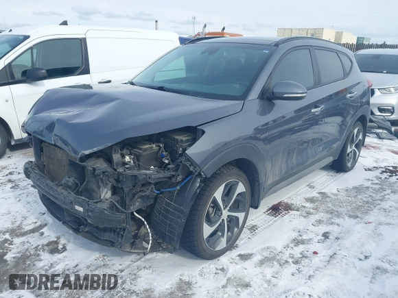 2017 Hyundai Tucson Limited with VIN KM8J3CA27HU307808, listed as a IAAI auction lot 41980342 with 91,669 mi miles. Bid and sale history available at carsss.com. Image 18.