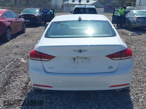 2017 Genesis G80 3.8L with VIN KMHGN4JE3HU166577, listed as a IAAI auction lot 41976937 with 117,635 mi miles. Bid and sale history available at carsss.com. Image 16.