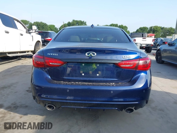 2024 Infiniti Q50 Sensory with VIN JN1EV7CP8RM601738, listed as a IAAI auction lot 42068560 with 10,154 mi miles and . Bid and sale history available at DreamBid. Image 16.