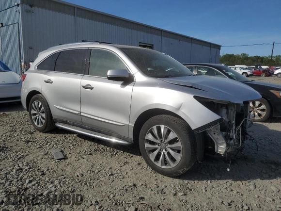 2015 Acura MDX Tech Pkg with VIN 5FRYD4H45FB016595, listed as a Copart auction lot 54501805 with 99,206 mi miles and Salvage Title. Bid and sale history available at carsss.com. Image 4.