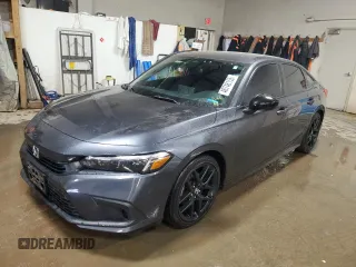 2022 Honda Civic Sedan Sport with VIN 2HGFE2F53NH537282, listed as a Copart auction lot 48748155 with 49,614 mi miles and Salvage Title. Bid and sale history available at carsss.com. Image 1.