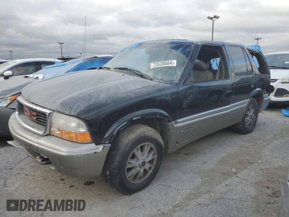 1998 GMC Jimmy SLS with VIN 1GKDT13W6W2552652, listed as a Copart auction lot 73538664 with 0 mi miles and Non Repairable. Bid and sale history available at carsss.com. Image 1.