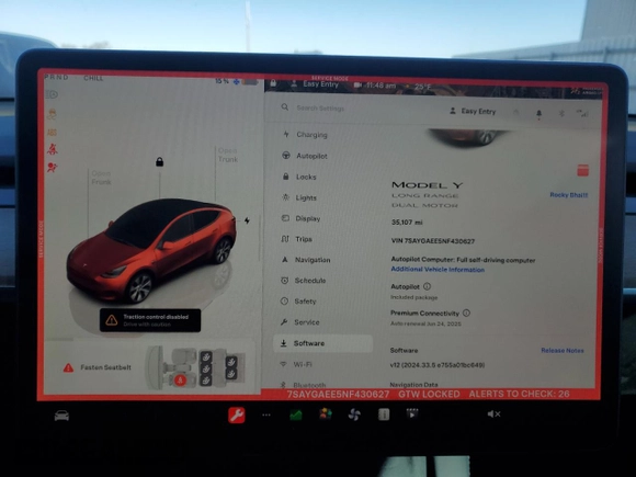 2022 Tesla Model Y Long Range z VIN 7SAYGAEE5NF430627, wystawiony jako Copart lot #89192355 z przebiegiem 35 107 mil mil oraz Szkody całkowita. Historia ofert i sprzedaży dostępna na DreamBid. Obrazek 9.