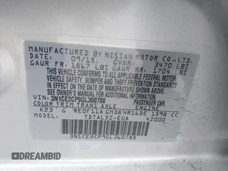 2016 Nissan Note S z VIN 3N1CE2CP9GL360788, wystawiony jako IAAI lot #42230194 z przebiegiem 56 999 mil mil oraz . Historia ofert i sprzedaży dostępna na DreamBid. Obrazek 9.
