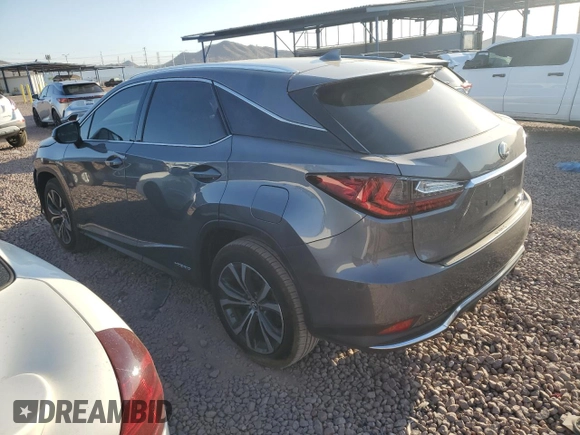 2021 Lexus RX 450h with VIN 2T2HGMDA5MC067791, listed as a Copart auction lot 52350105 with 39,617 mi miles and Salvage Title. Bid and sale history available at DreamBid. Image 2.