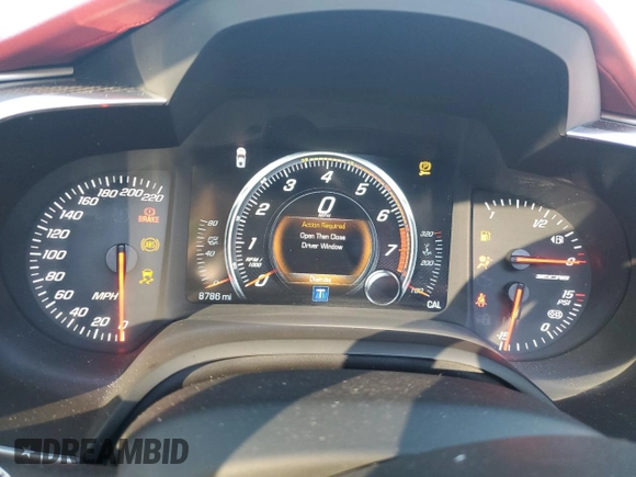 2017 Chevrolet Corvette Z06 2LZ with VIN 1G1YS2D62H5600243, listed as a Copart auction lot 81422994 with 8,786 mi miles and Non Repairable. Bid and sale history available at carsss.com. Image 9.