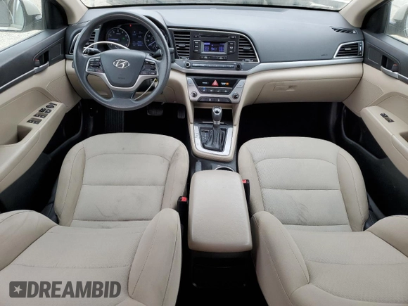 2017 Hyundai Elantra SE with VIN KMHD74LF9HU407819, listed as a Copart auction lot 53100995 with 100,966 mi miles and Salvage title. Bid and sale history available at DreamBid. Image 8.
