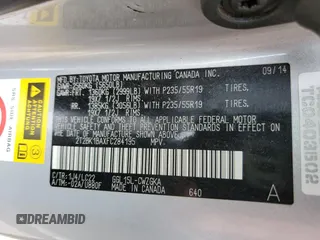 2015 Lexus RX 350 с VIN 2T2BK1BAXFC284195, выставлен на аукционе Copart как лот 59335395 с пробегом 98 319 миль миль и Списание • Salvage title. История ставок и продаж доступна на DreamBid. Изображение 13.