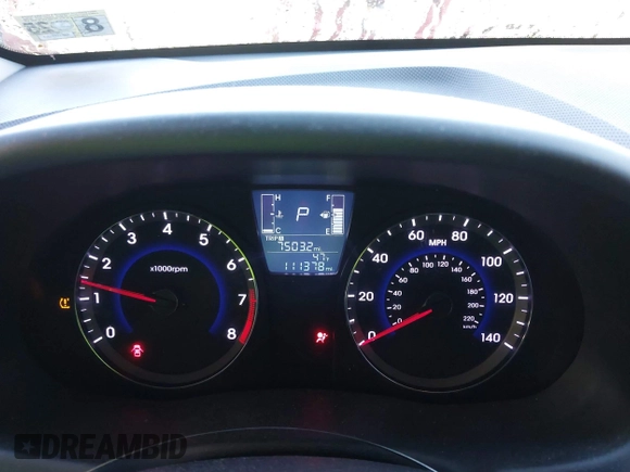 2015 Hyundai Accent GS with VIN KMHCT5AE6FU209512, listed as a IAAI auction lot 41876988 with 111,378 mi miles. Bid and sale history available at carsss.com. Image 15.