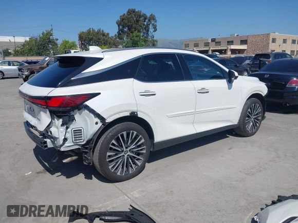 2024 Lexus RX 350 with VIN JTJCHMAA3R2012338, listed as a IAAI auction lot 42195076 with 22,993 mi miles and . Bid and sale history available at DreamBid. Image 4.