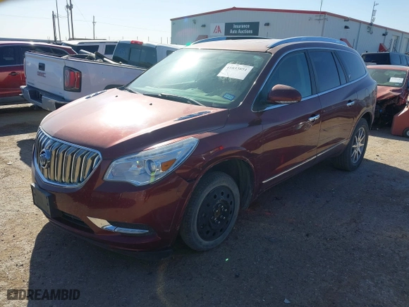 2015 Buick Enclave Leather with VIN 5GAKRBKDXFJ336124, listed as a IAAI auction lot 41833851 with 133,171 mi miles. Bid and sale history available at carsss.com. Image 2.