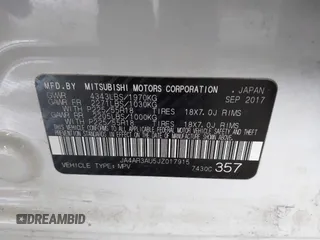 2018 Mitsubishi Outlander Sport ES 2.0 with VIN JA4AR3AU5JZ017915, listed as a IAAI auction lot 41515451 with 120,082 mi miles. Bid and sale history available at carsss.com. Image 9.