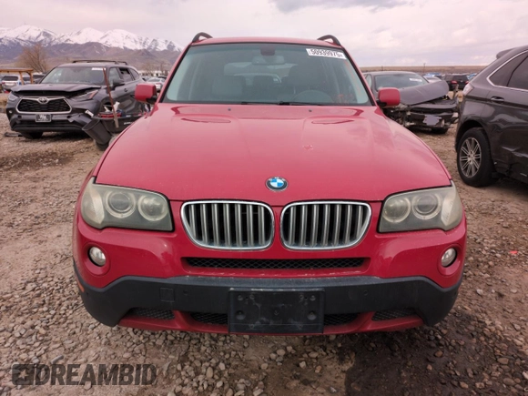 2008 BMW X3 3.0si with VIN WBXPC93408WJ19932, listed as a Copart auction lot 50939975 with 117,323 mi miles and Salvage Title. Bid and sale history available at carsss.com. Image 5.