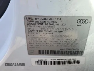2015 Audi Q5 Premium Plus with VIN WA1LFBFP0FA072471, listed as a Copart auction lot 46832205 with 158,976 mi miles and Salvage title. Bid and sale history available at DreamBid. Image 14.