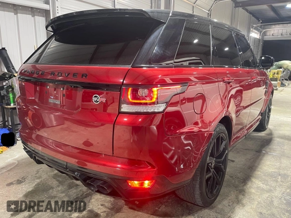 2016 Land Rover Range Rover Sport SVR с VIN SALWZ2EF7GA544520, выставлен на аукционе Copart как лот 50848935 с пробегом 46 984 миль миль и Чистый • Clean title. История ставок и продаж доступна на DreamBid. Изображение 4.