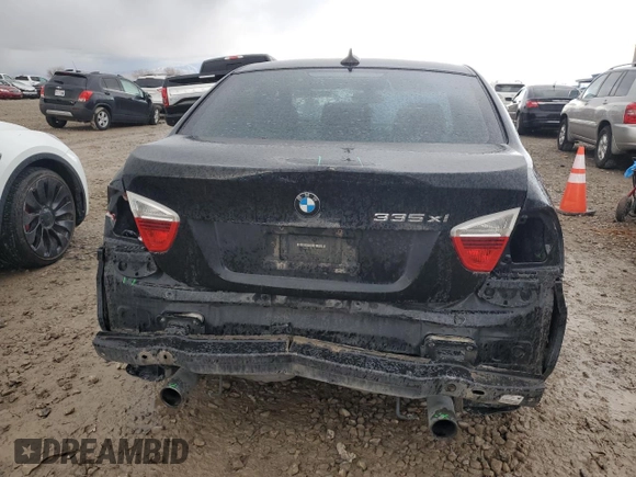 2007 BMW 3 Series 335xi with VIN WBAVD53557A008417, listed as a Copart auction lot 44999725 with 0 mi miles and Salvage Title. Bid and sale history available at carsss.com. Image 6.