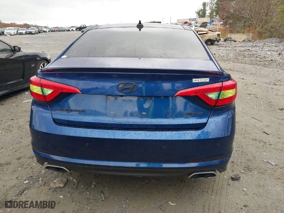 2016 Hyundai Sonata 2.4L Sport with VIN 5NPE34AF0GH345663, listed as a IAAI auction lot 40961498 with 106,644 mi miles. Bid and sale history available at carsss.com. Image 16.