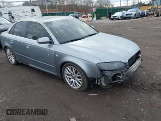2008 Audi A4 2.0T with VIN WAUDF78E48A157865, listed as a IAAI auction lot 41748546 with 999,999 mi miles. Bid and sale history available at carsss.com. Image 1.