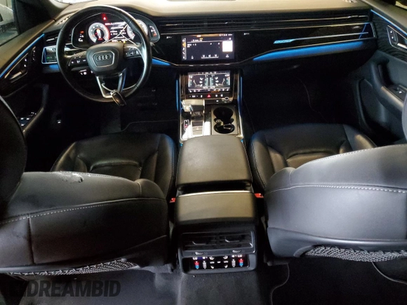 2021 Audi Q8 Premium Plus z VIN WA1EVAF14MD033153, wystawiony jako Copart lot #47657525 z przebiegiem 52 168 mil mil oraz Szkody całkowita. Historia ofert i sprzedaży dostępna na DreamBid. Obrazek 8.