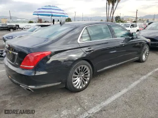 2018 Genesis G90 5.0L Ultimate with VIN KMHG54JH4JU038851, listed as a Copart auction lot 84758274 with 16,528 mi miles and Salvage Title. Bid and sale history available at carsss.com. Image 3.