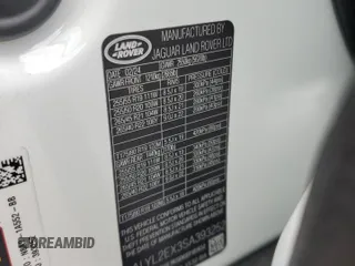 2025 Land Rover Range Rover Velar Dynamic SE with VIN SALYL2EX3SA393252, listed as a Copart auction lot 60701875 with 3,403 mi miles and Salvage title. Bid and sale history available at DreamBid. Image 13.