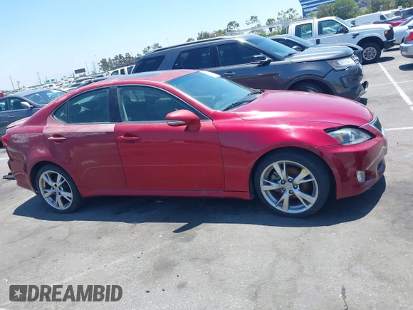 2010 Lexus IS 250 with VIN JTHBF5C27A5121449, listed as a IAAI auction lot 42661462 with 91,273 mi miles and . Bid and sale history available at DreamBid. Image 13.