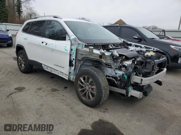 2020 Jeep Cherokee Altitude with VIN 1C4PJMLB9LD518928, listed as a Copart auction lot 43690845 with 55,377 mi miles and Salvage Title. Bid and sale history available at carsss.com. Image 4.