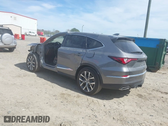 2023 Acura MDX w/Technology Package with VIN 5J8YE1H45PL024130, listed as a IAAI auction lot 41826157 with 27,425 mi miles. Bid and sale history available at carsss.com. Image 3.