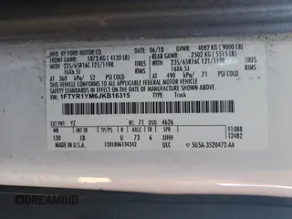2018 Ford Transit z VIN 1FTYR1YM6JKB16315, wystawiony jako Copart lot #48130595 z przebiegiem 182 138 mil mil oraz Szkoda całkowita • Salvage title. Historia ofert i sprzedaży dostępna na DreamBid. Obrazek 13.