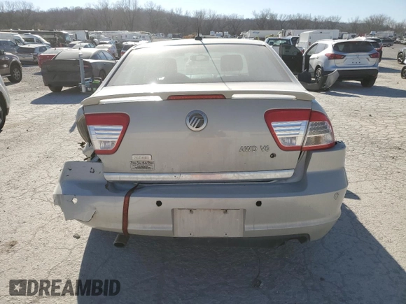 2008 Mercury Milan Premier with VIN 3MEHM021X8R617347, listed as a Copart auction lot 84657334 with 208,256 mi miles and Salvage Title. Bid and sale history available at carsss.com. Image 6.