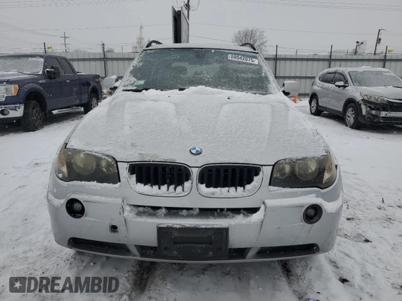 2005 BMW X3 3.0i with VIN WBXPA93445WD07826, listed as a Copart auction lot 88042075 with 0 mi miles and Salvage Title. Bid and sale history available at carsss.com. Image 5.