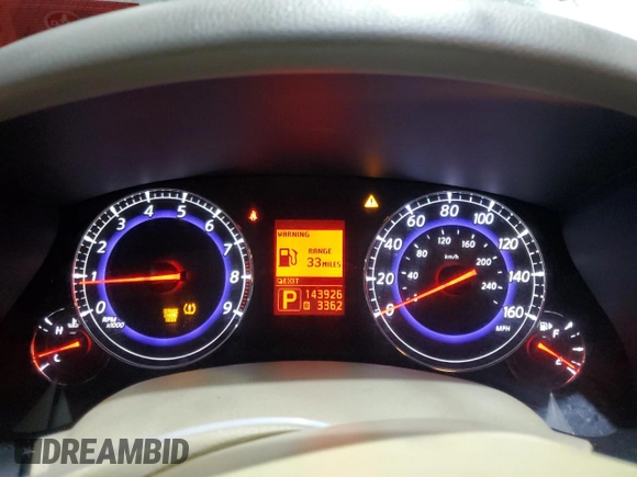 2008 Infiniti EX Journey with VIN JNKAJ09F08M355620, listed as a Copart auction lot 44428505 with 143,926 mi miles and Salvage title. Bid and sale history available at DreamBid. Image 9.
